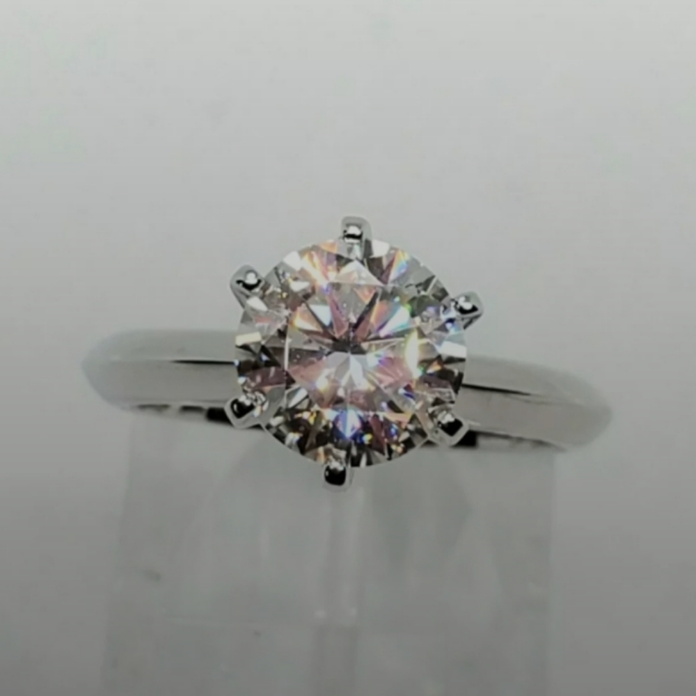 2ct Sterling Lab Grown Diamond Ring Size 7